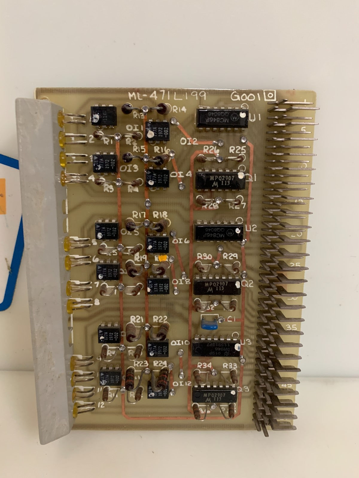 GENERAL ELECTRIC RELAY DRIVER ISOLATION CIRCUIT BOARD ML-471L199 G001