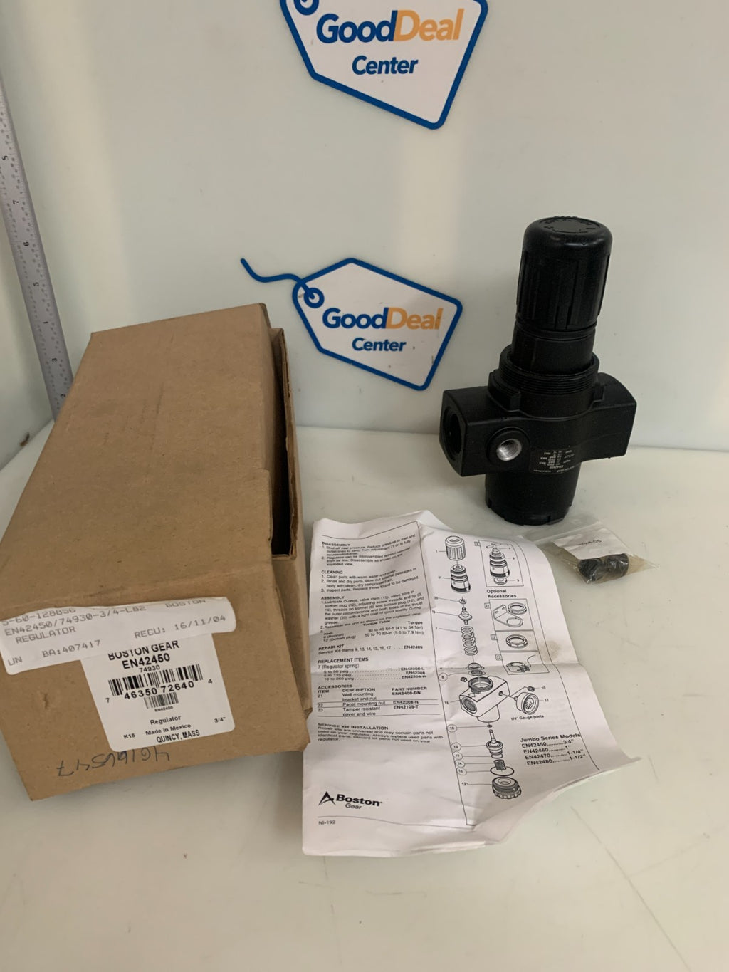 BOSTON GEAR PNEUMATIC REGULATOR #EN 424500
