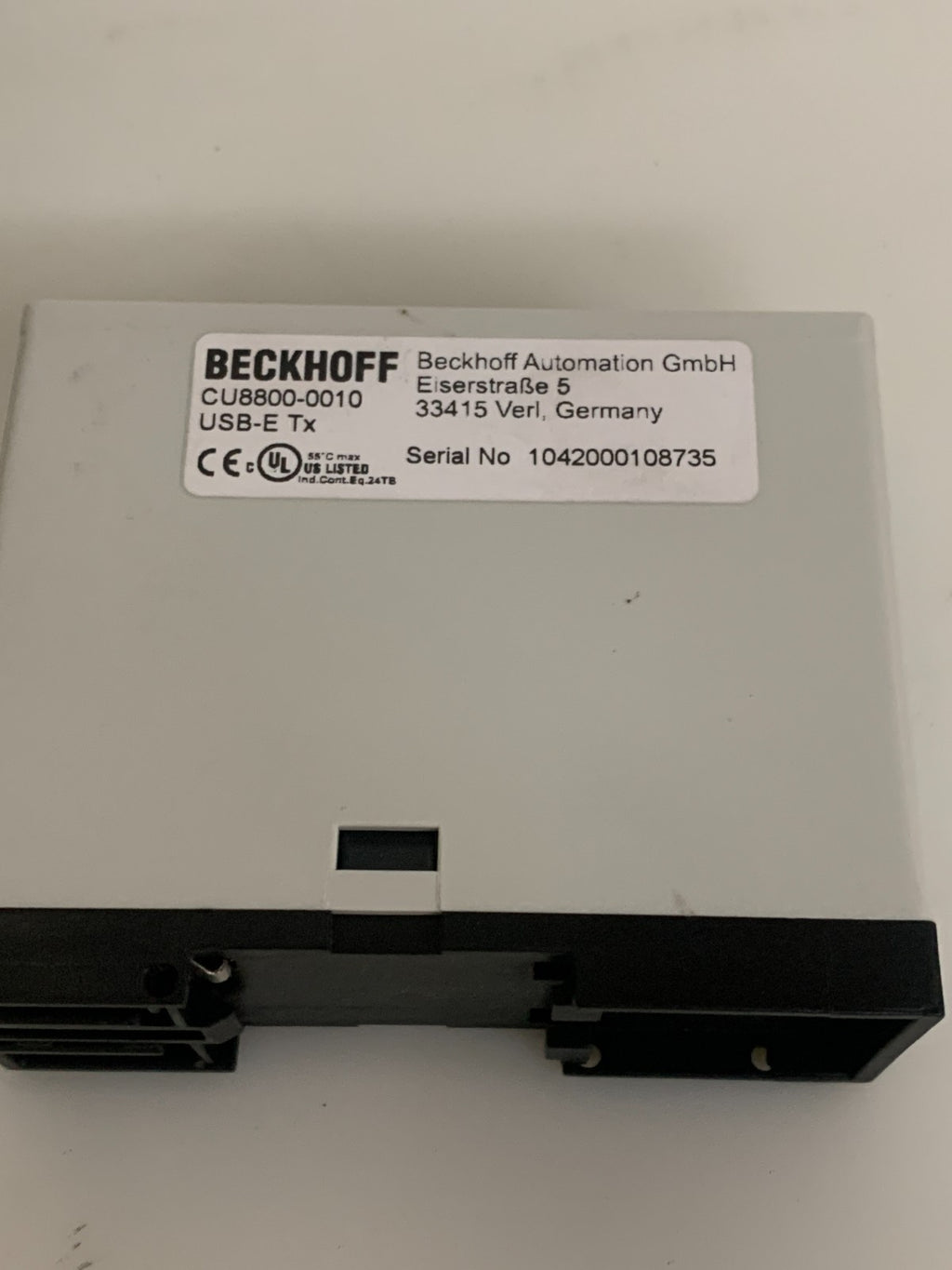 BECKHOFF EXTENDER TRANSMITTER USB-E TX CU8800-00102
