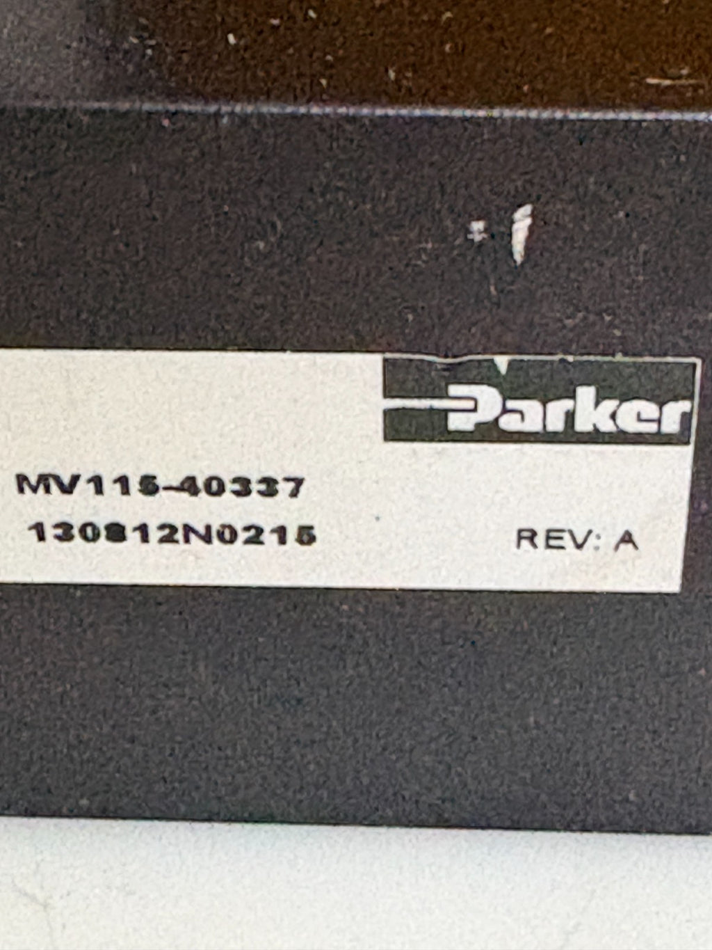 PARKER GEAR HEAD MV115-40337 REV A 2