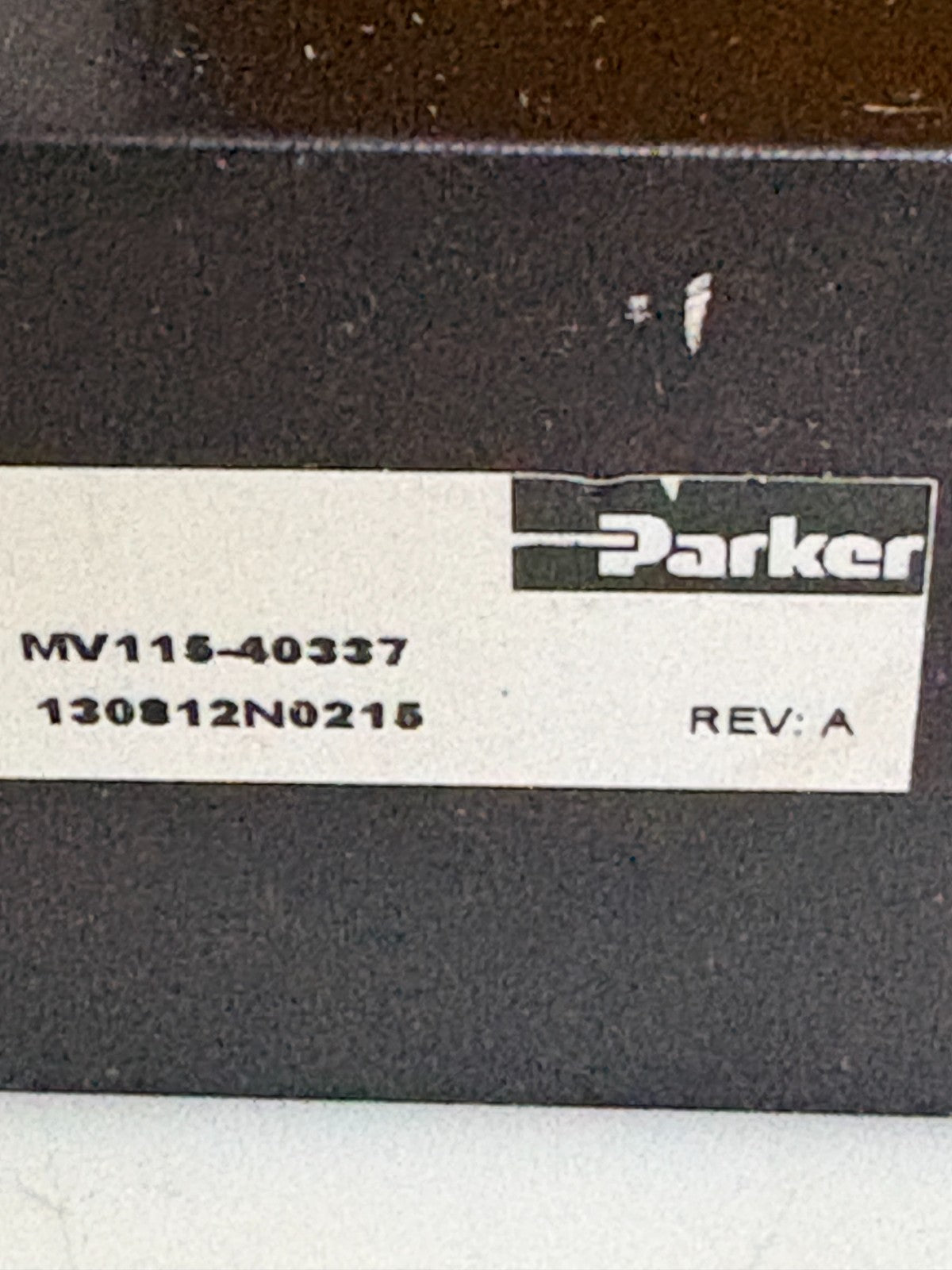 PARKER GEAR HEAD MV115-40337 REV A 2