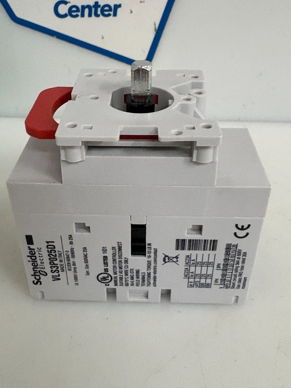 SCHNEIDER 3P SWITCH DOOR MOUNTING VLS3P025D1