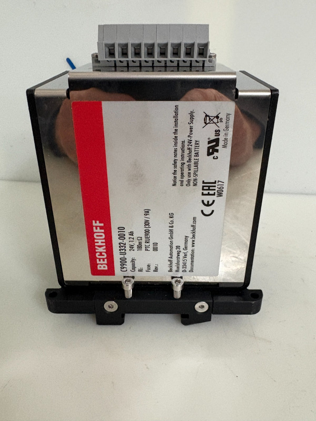 BECKHOFF 24V 1.2 AH BATTERY PACK C 9900-U332-0010