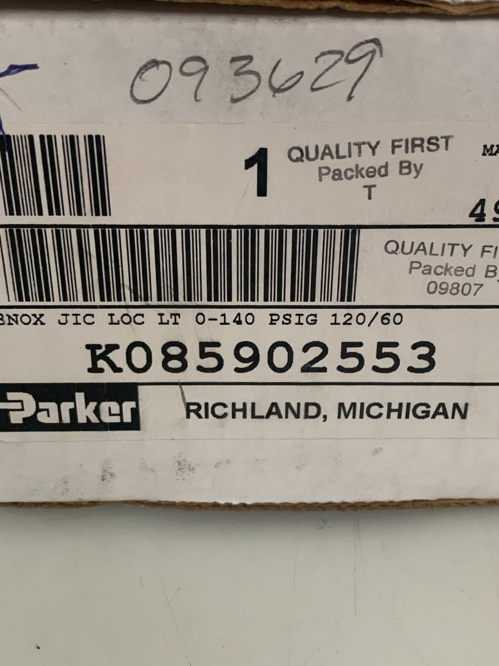 PARKER L-PILOT VALVE K085902553