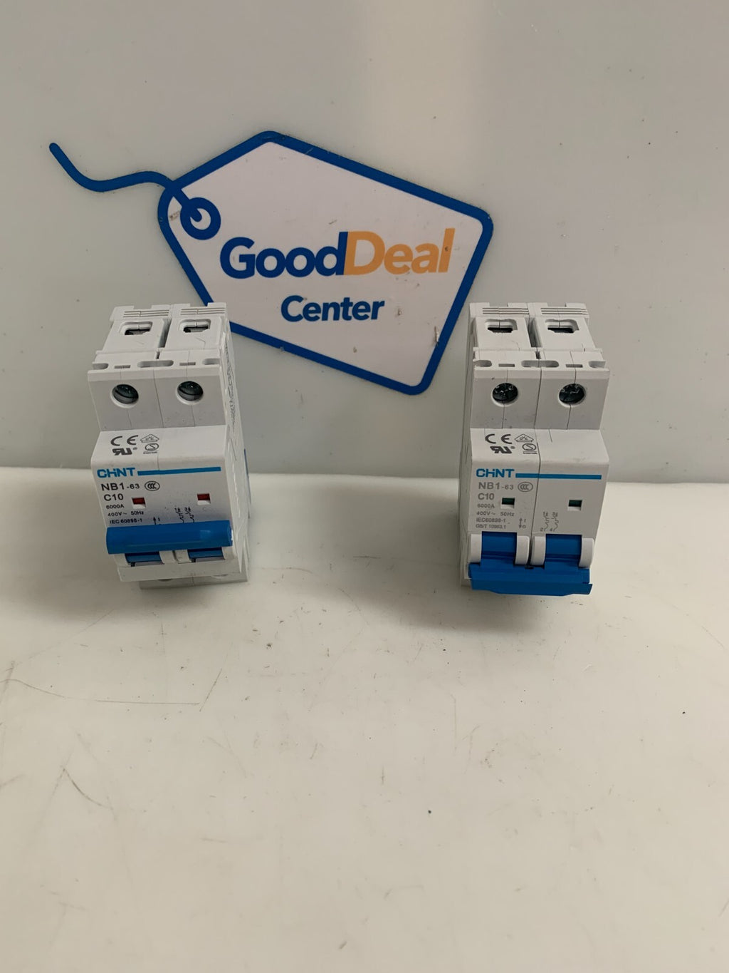 LOT OF 2  CHINT 2 POLE CIRCUIT BREAKER NB1-63 C100