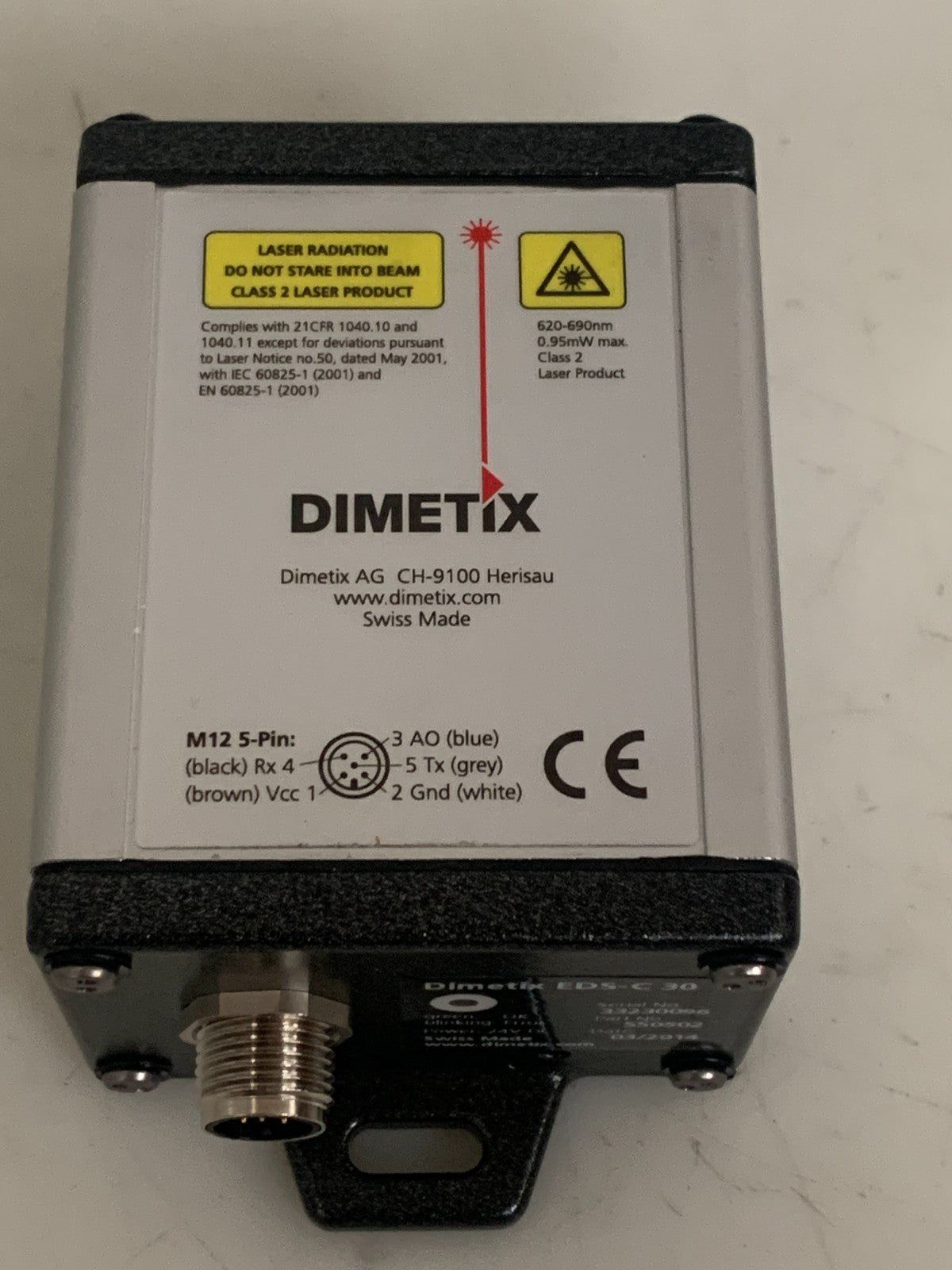 DIMETIX REMOTE LASER RANGEFINDER DISPLACEMENT SENSOR EDS-C30