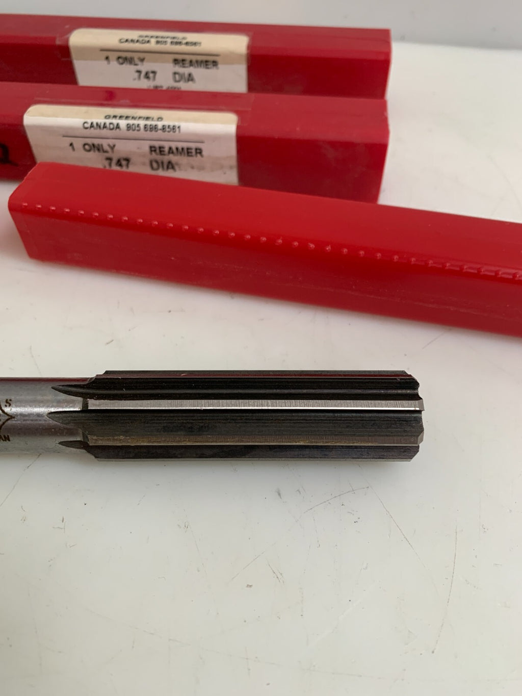 LOT OF 3 CLEVELAND REAMER .747 DIA FLUTE STRAIGHT C27233 #1249522-6