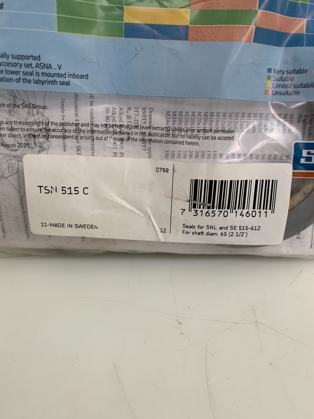 SKF TSN 515 C FELT SEAL FOR PILLOW BLOCK