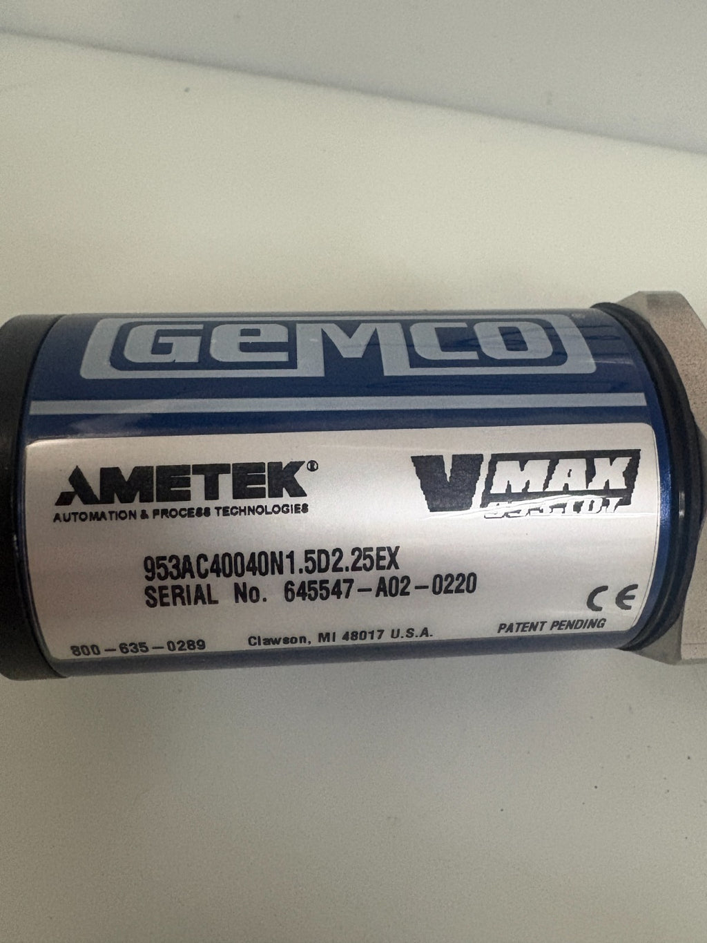 AMETEK GEMCO V MAX LINEAR DISPLACEMENT TRANSDUCER ANALOG OUTPUT 2