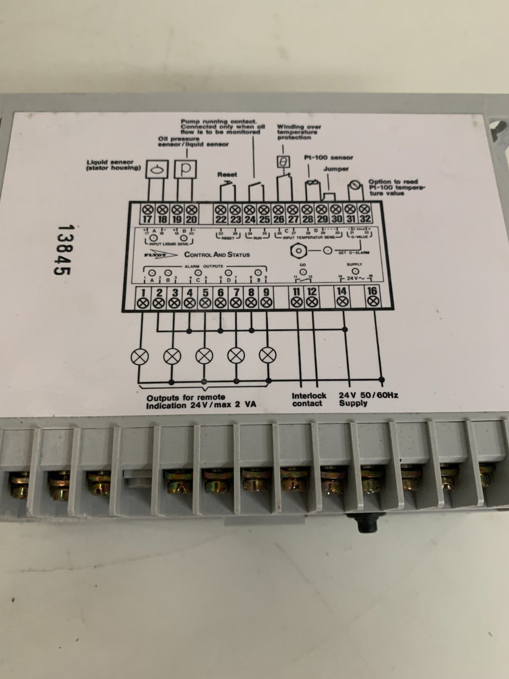 FLYGT CONTROL AND STATUS MODULE #83584 24V