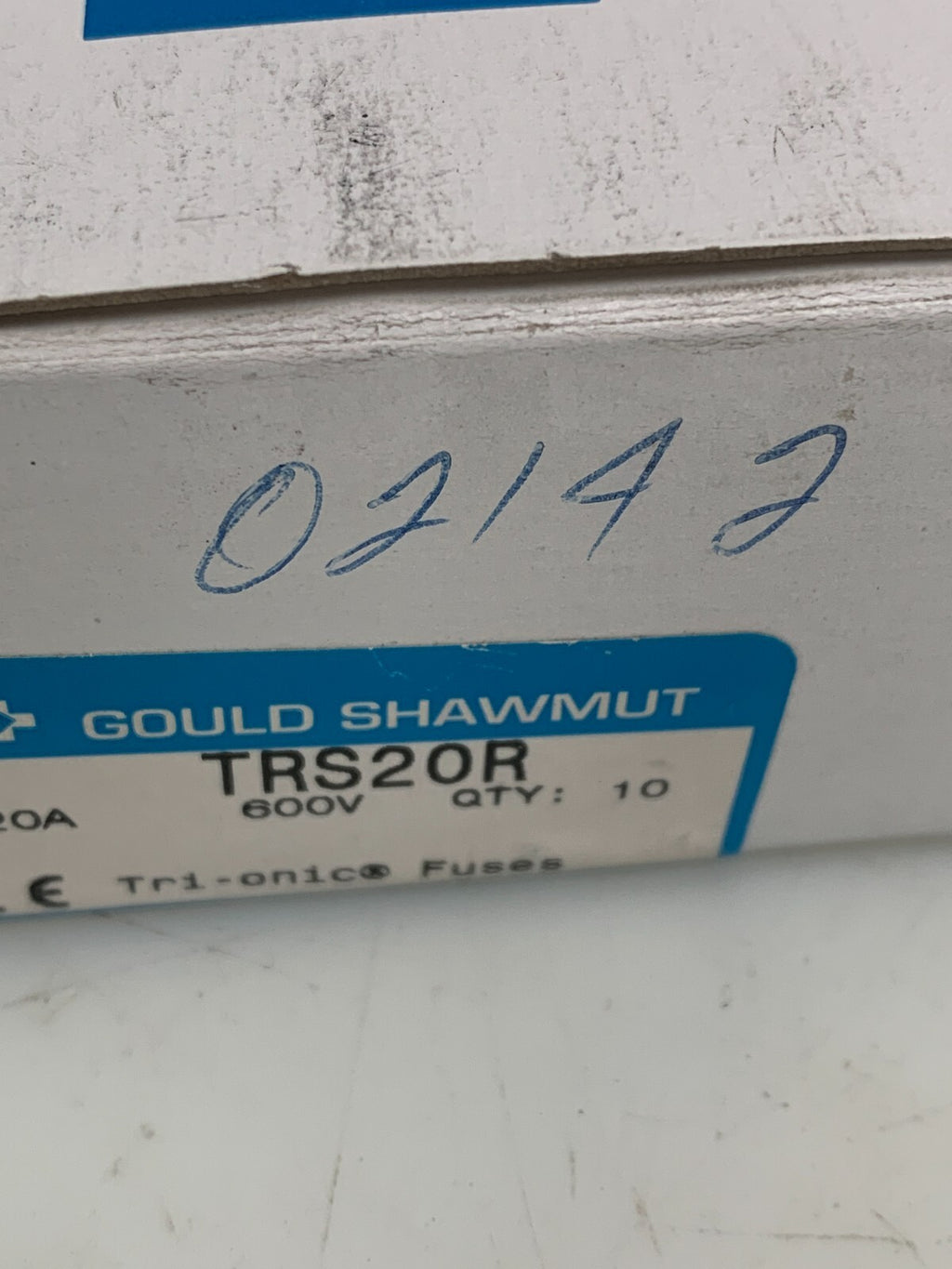 Box of 10 Gould Shawmut TRS20R Tri-Onic Time Delay Fuses 20 AMP 600V