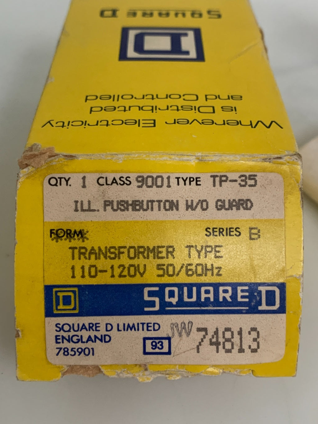 SQUARE D PUSH BUTTON W/O GUARD #TP-35