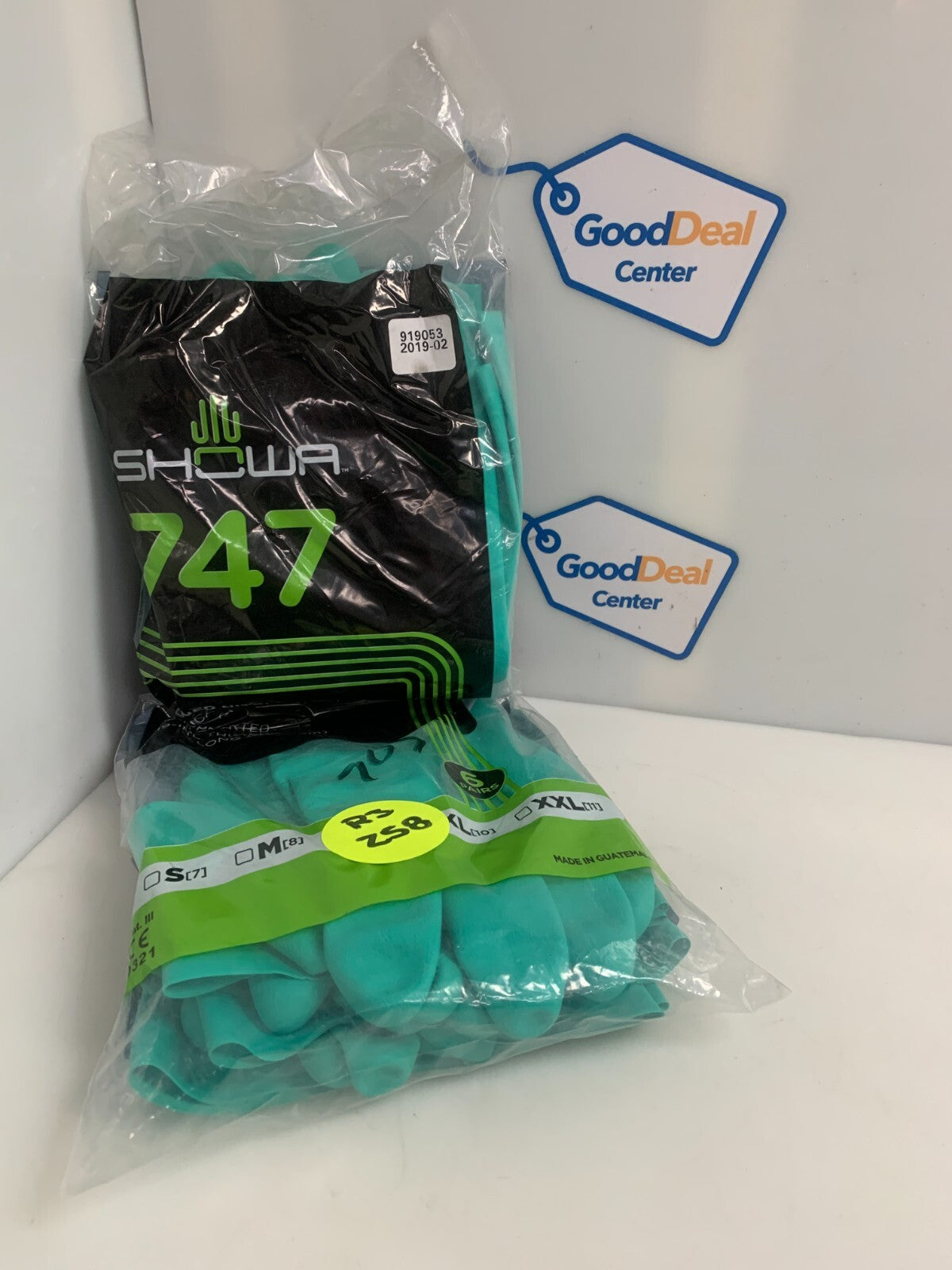 SHOWA 747 19" NITRILE GLOVES XL 6 PR BAG0