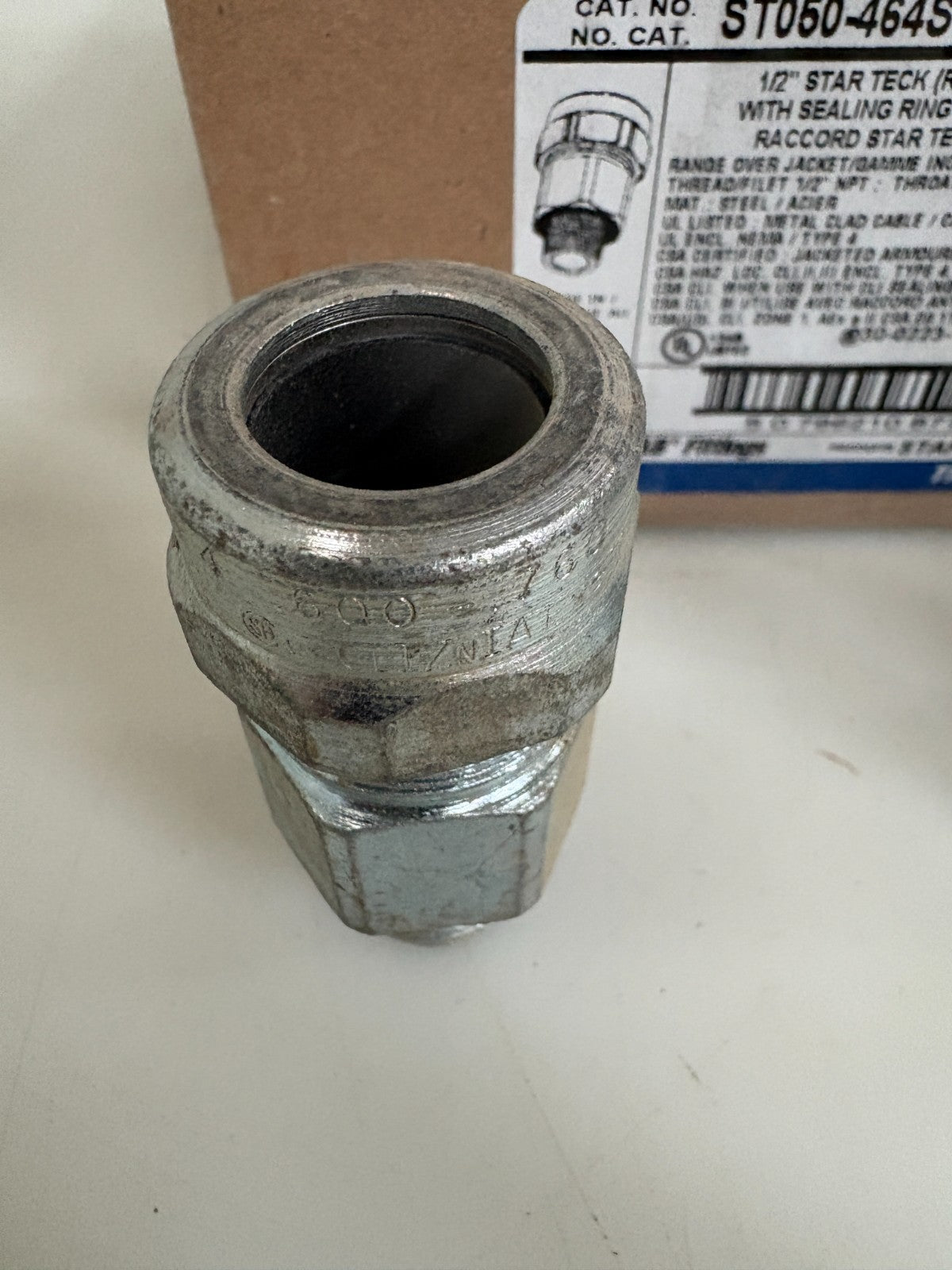 ABB THOMAS & BETTS 1/2" STAR TECK CABLE FITTING W/SEALING RING ST050-464S1
