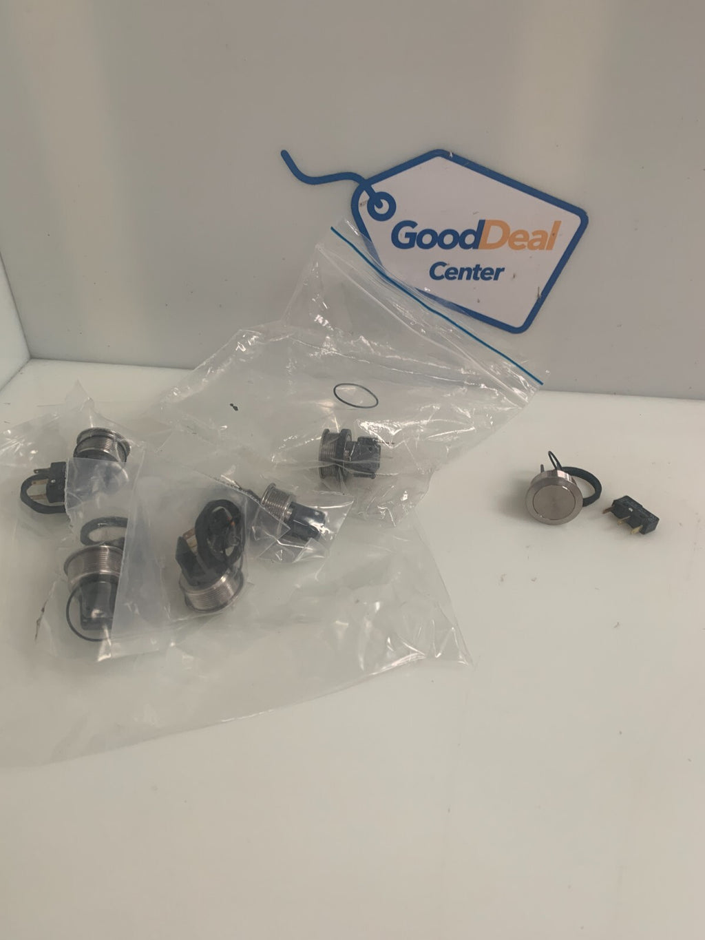 LOT OF 6 HP SCITEX OMRON SS-5T MICRO SWITCH W/S STEEL PUSH BUTTON KIT