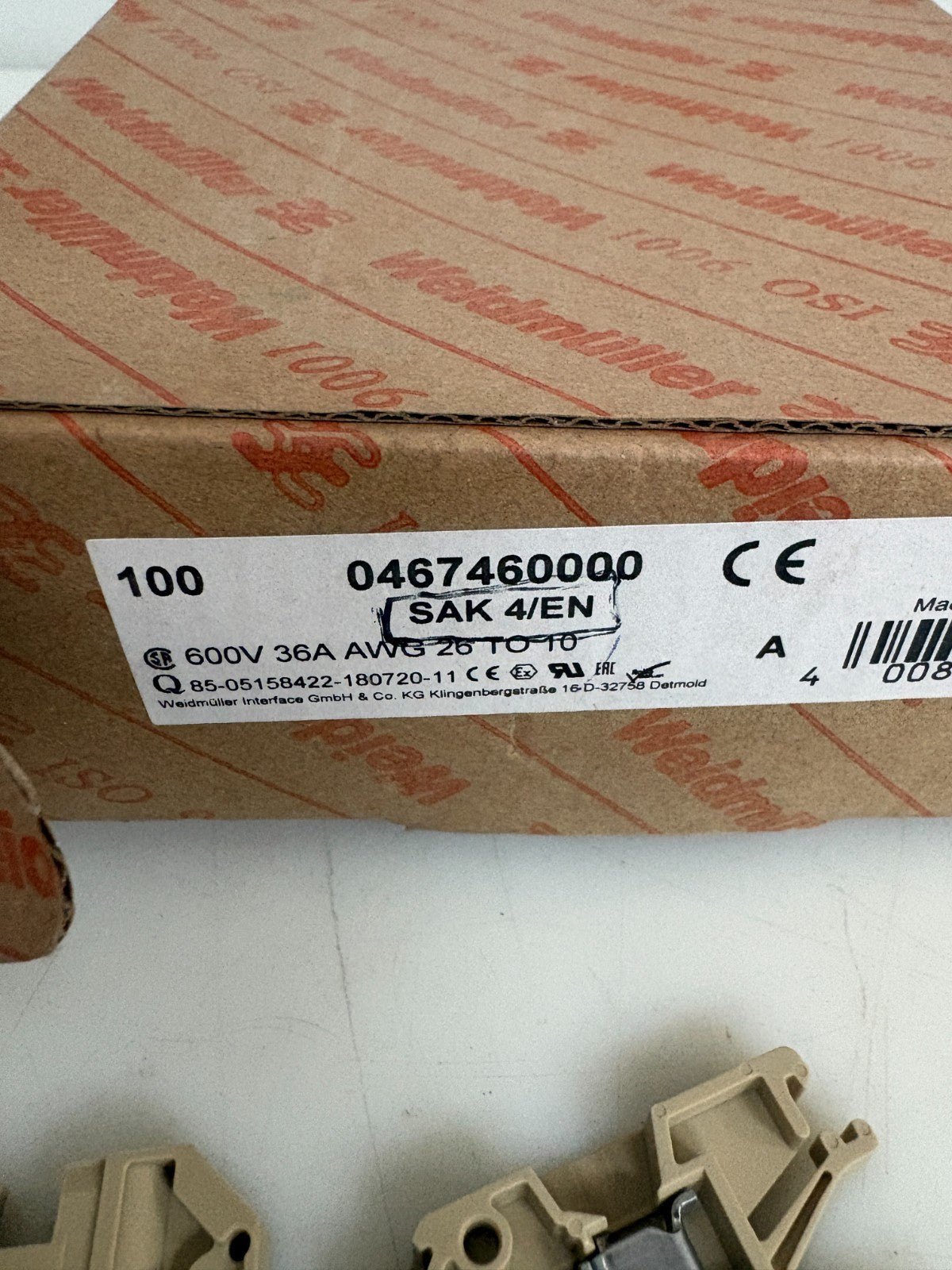 WEIDMULLER TERMINAL BLOCK 0467460000 SAK 4/EN1