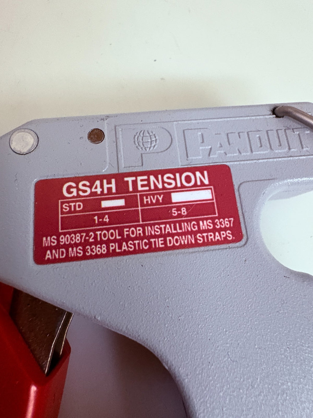 PANDUIT CABLE TIE INSTALLATION TOOL GS4H 2