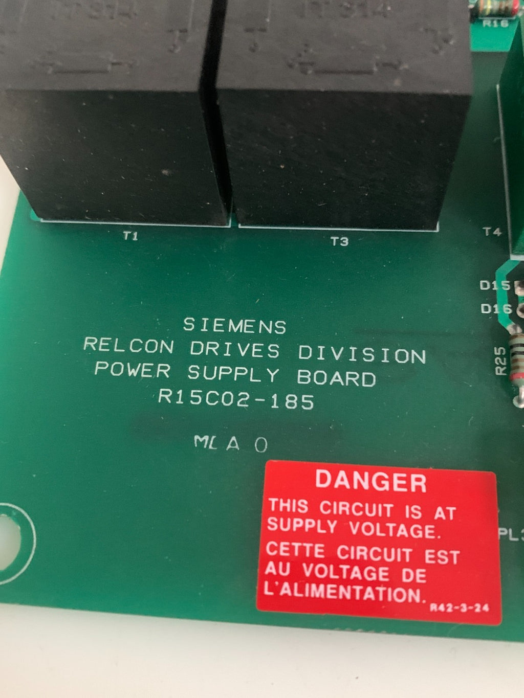 SIEMENS POWER SUPPLY BOARD R15C02-185