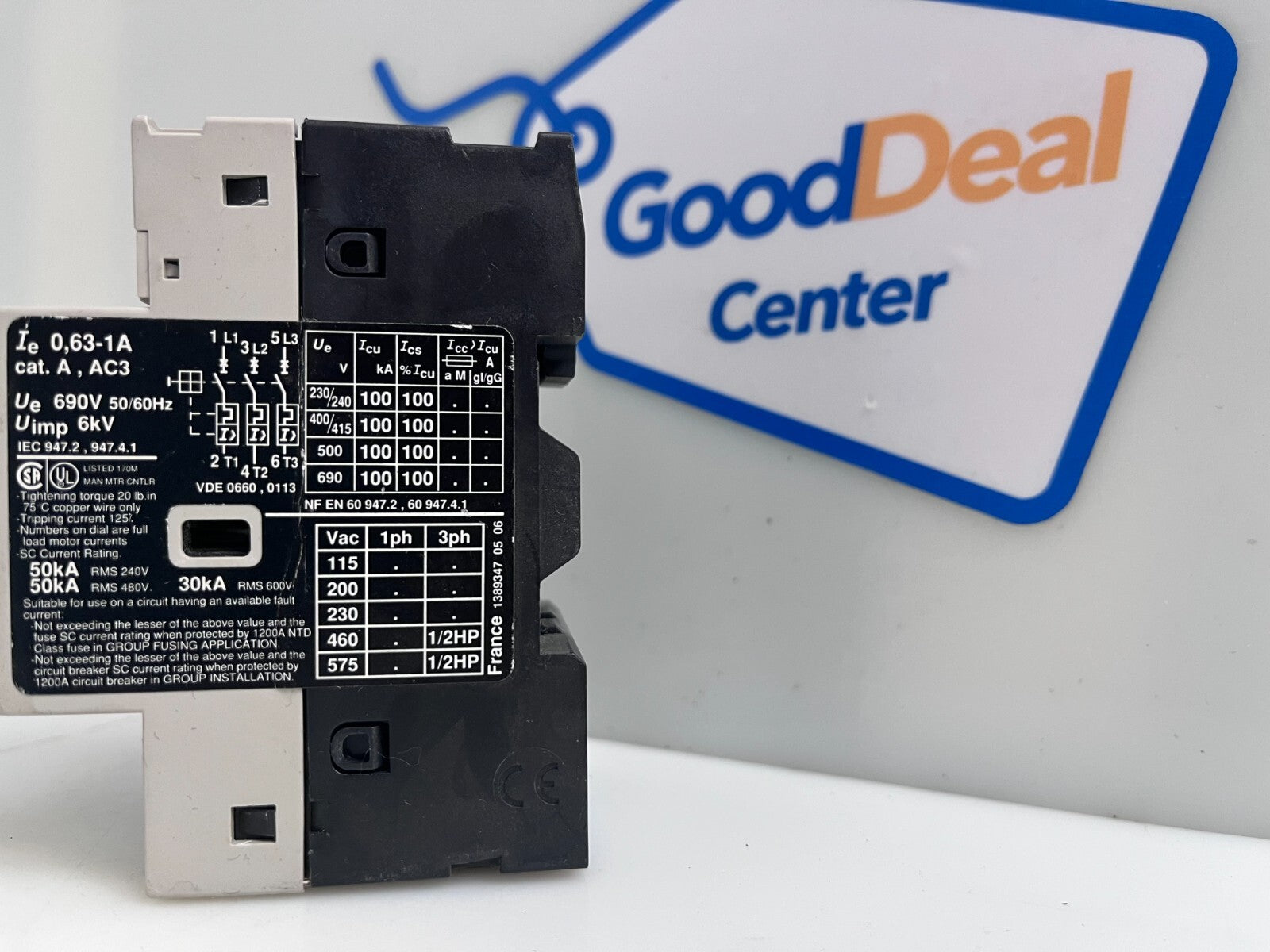 Telemecanique GV2-M08 Motor Circuit Breaker / contactor 2.5-4A