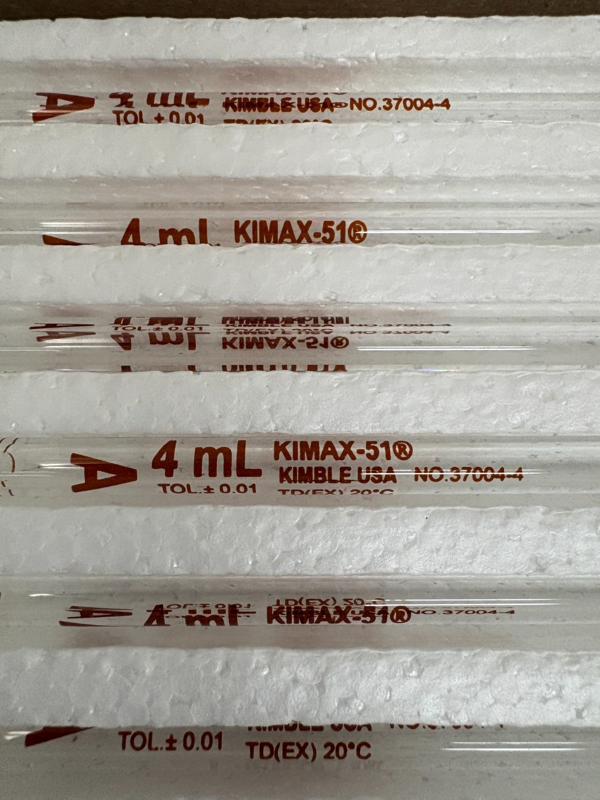 LOT OF 3 KIMBLE GLASS KIMAX 51 VOLUMETRIC PIPET 1/2 ML 37004-510