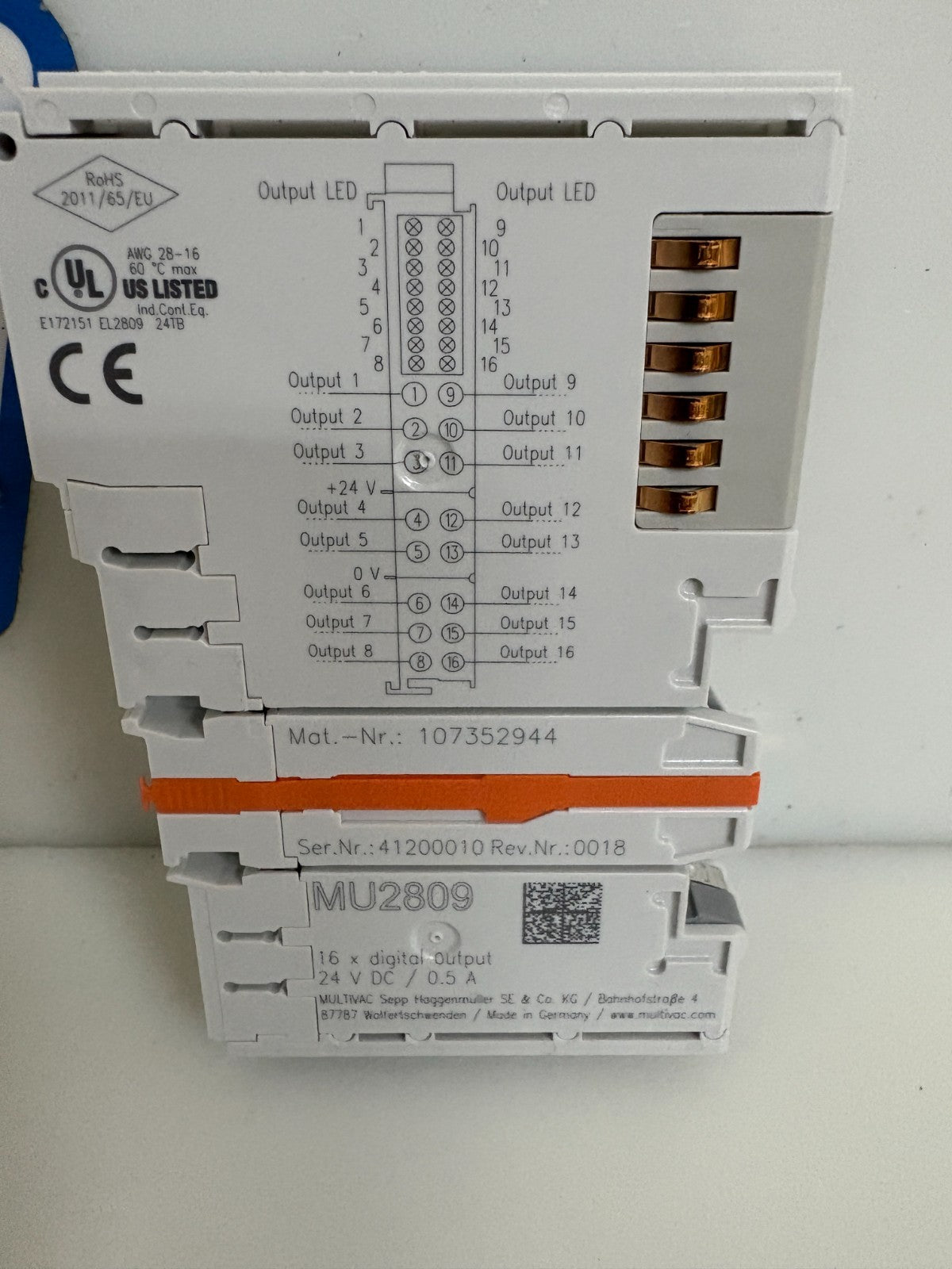 MULTIVAC 16 CHANNEL DIGITAL OUTPUT MU 28091