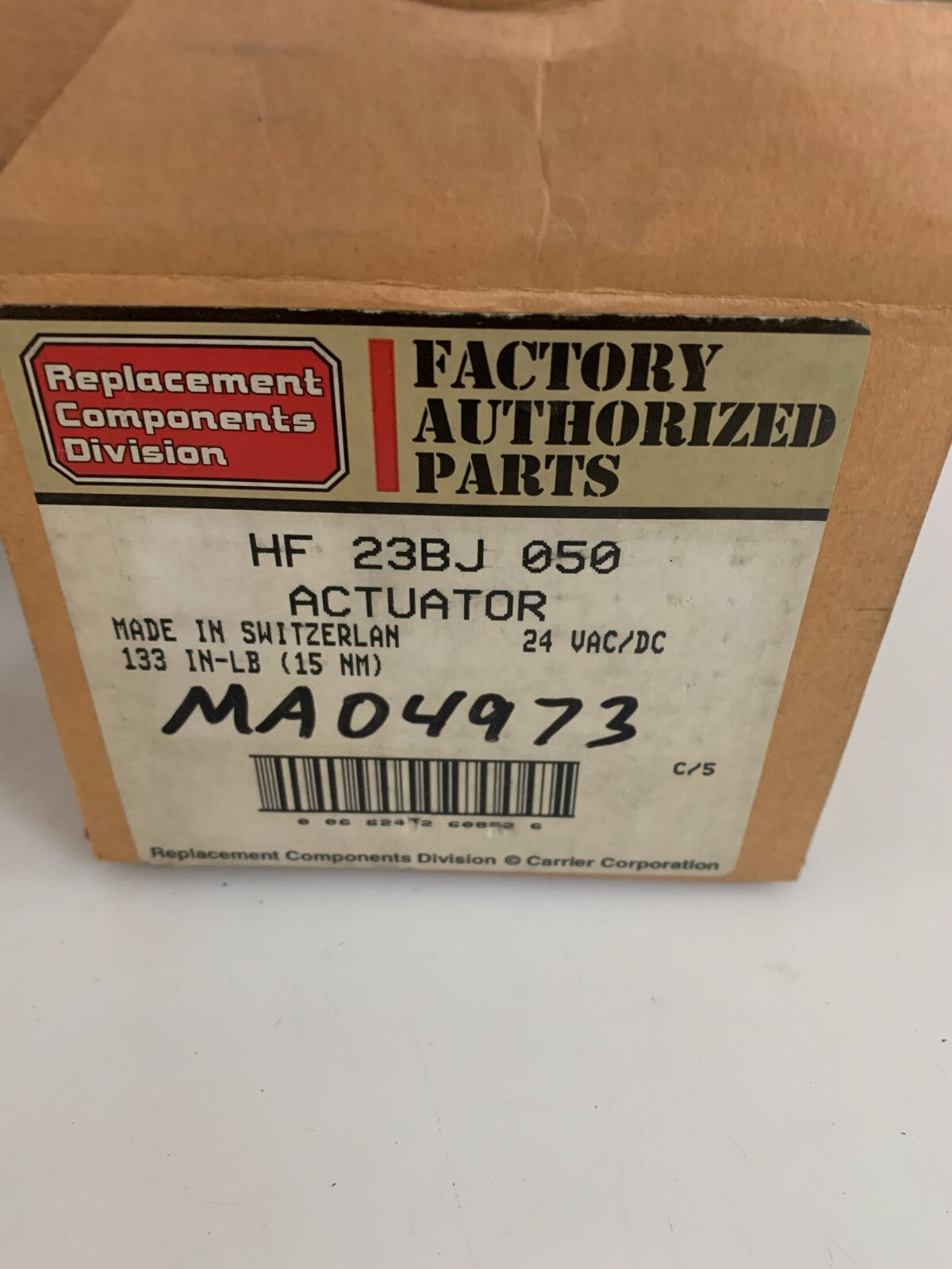CARRIER DAMPER ACTUATOR 24 VAC/DC HF 23BJ 050