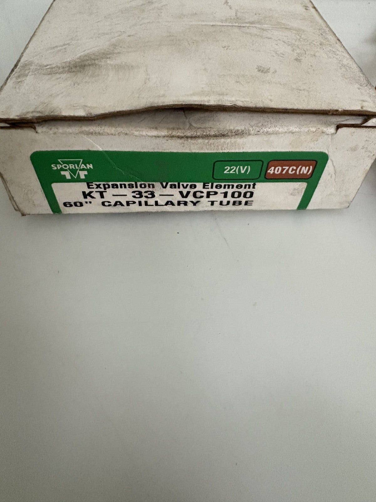 SPORLAN THERMAL EXPANSION VALVE POWER HEAD KT-33-VCP1004