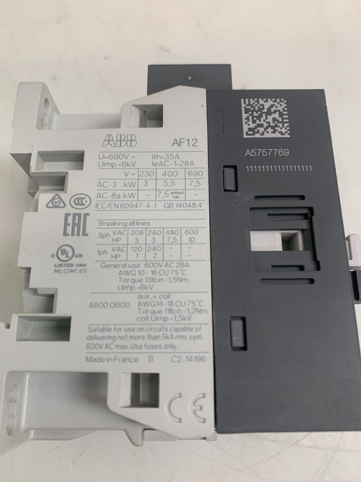 ABB AF12-30-10-11 Contactor