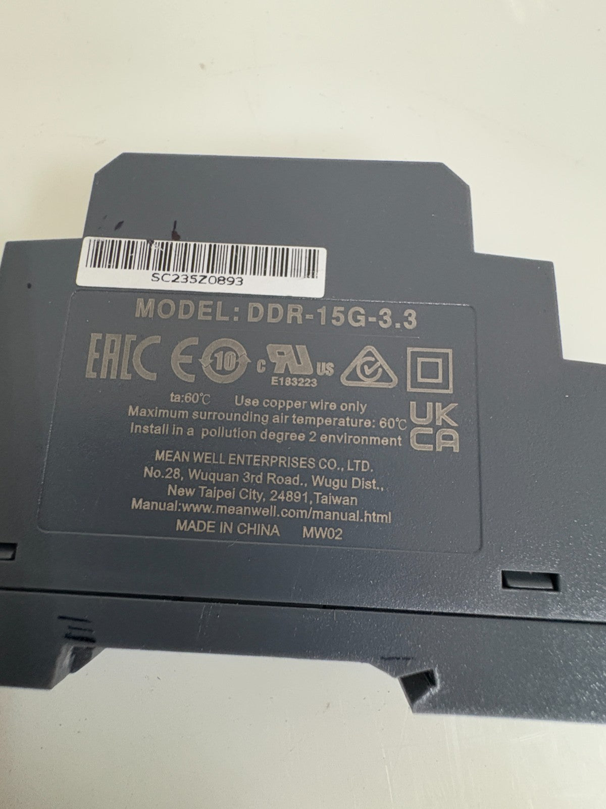 LOT OF 2 MEANWELL RAIL CONVERTER DDR-15G-3.3