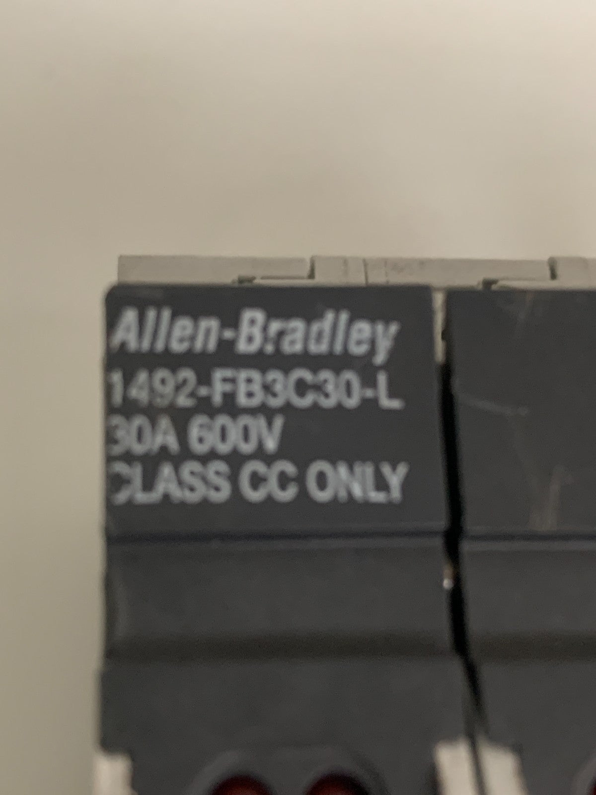 LOT OF 2 ALLEN BRADLEY 3 POLE 30 A 600V FUSE HOLDER