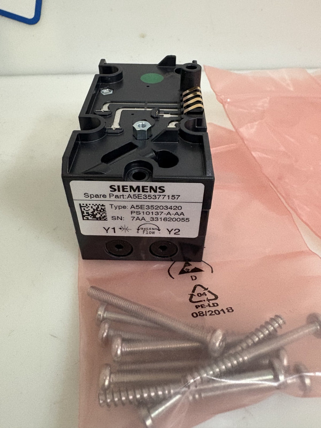 SIEMENS SPARE PART VALVE 1P A5E35377157