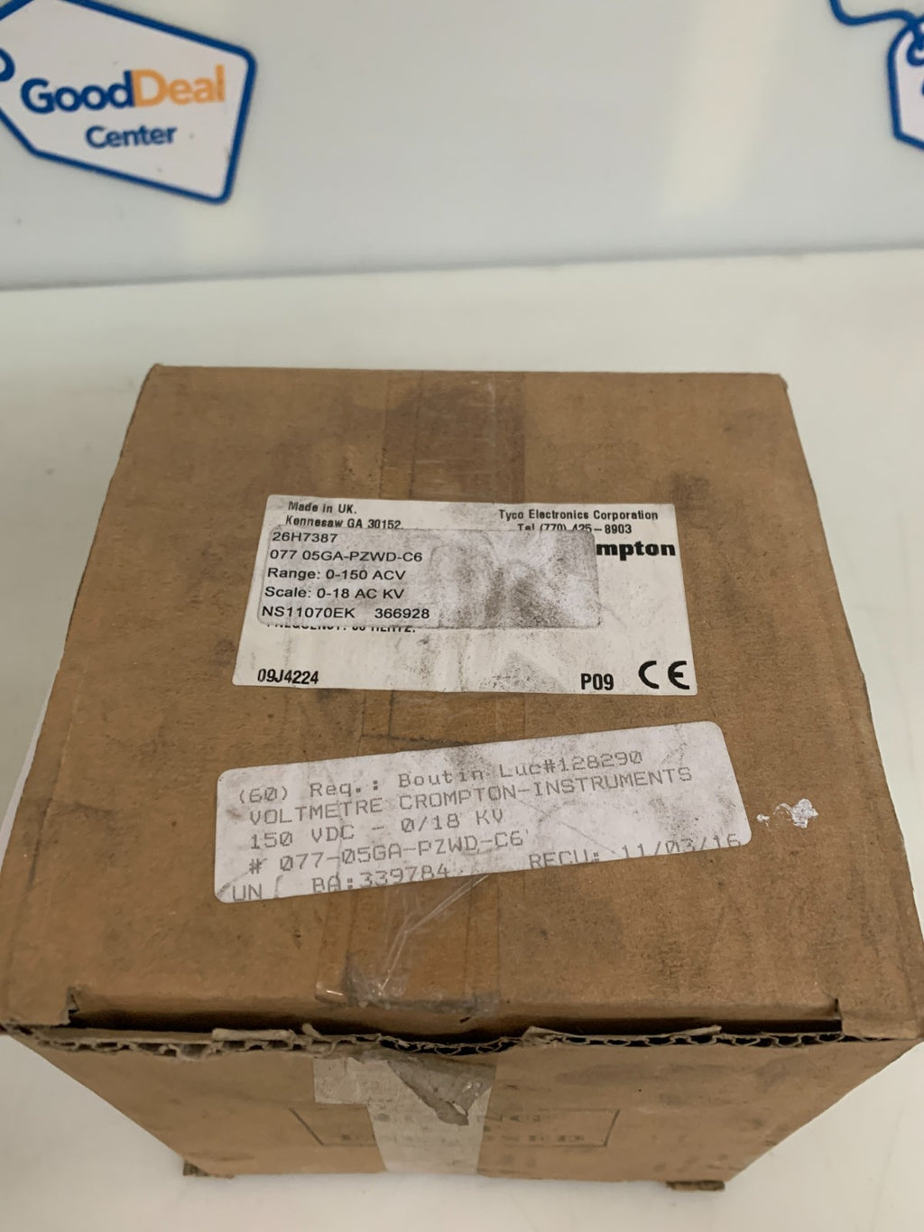 CROMPTON 0-150 ACV GAUGE 0-18 KV 077-05GA-PZWD-C61