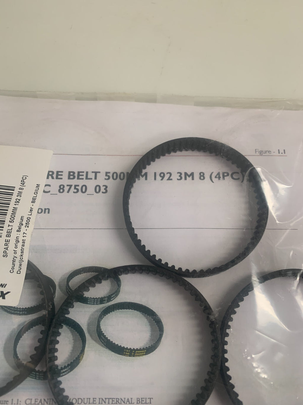 Bag of 4  Xeikon 500MM Spare Belts 25098 192 3M 8