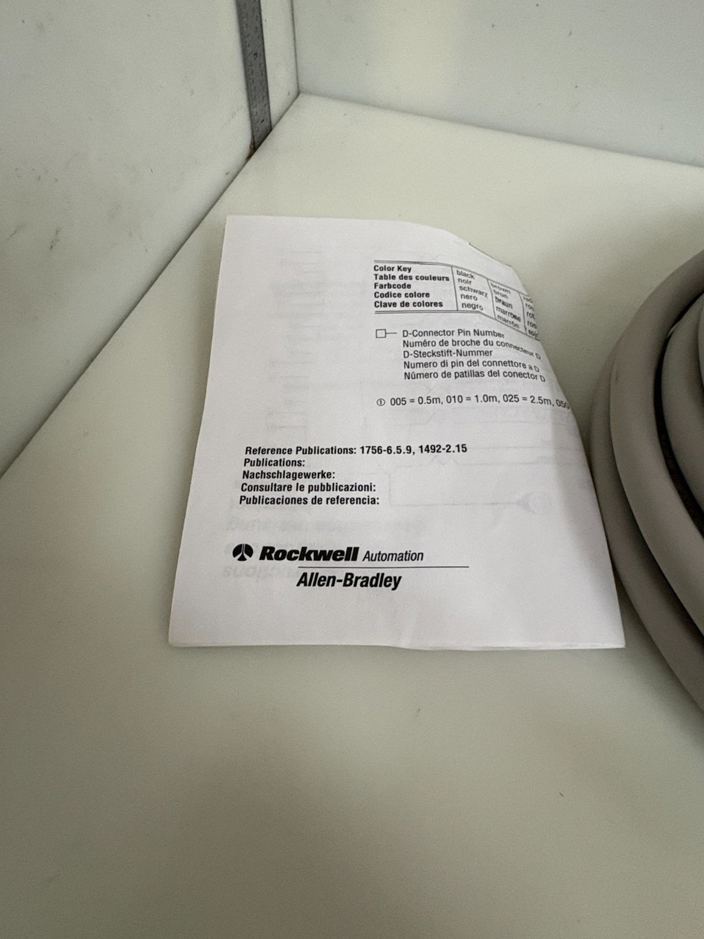 ALLEN BRADLEY PRE WIRED CABLE FOR 1756 ANALOG I/O #1492-HWACAB050WB-A