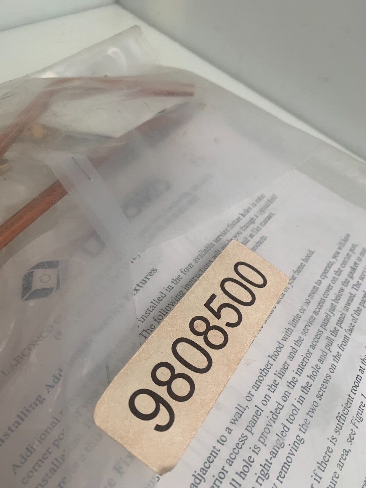 LABCONCO VACUUM INSTALLATION KIT 9808500