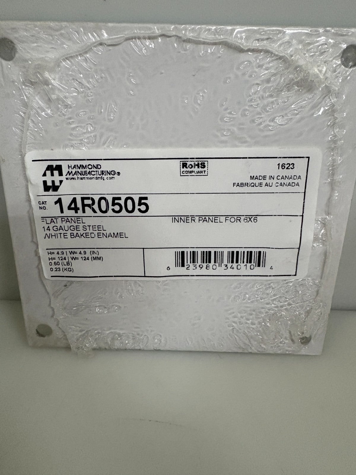 LOT OF 18 HAMMOND MANUFACTURING #14R0505 INNER PANEL FOR 6X61