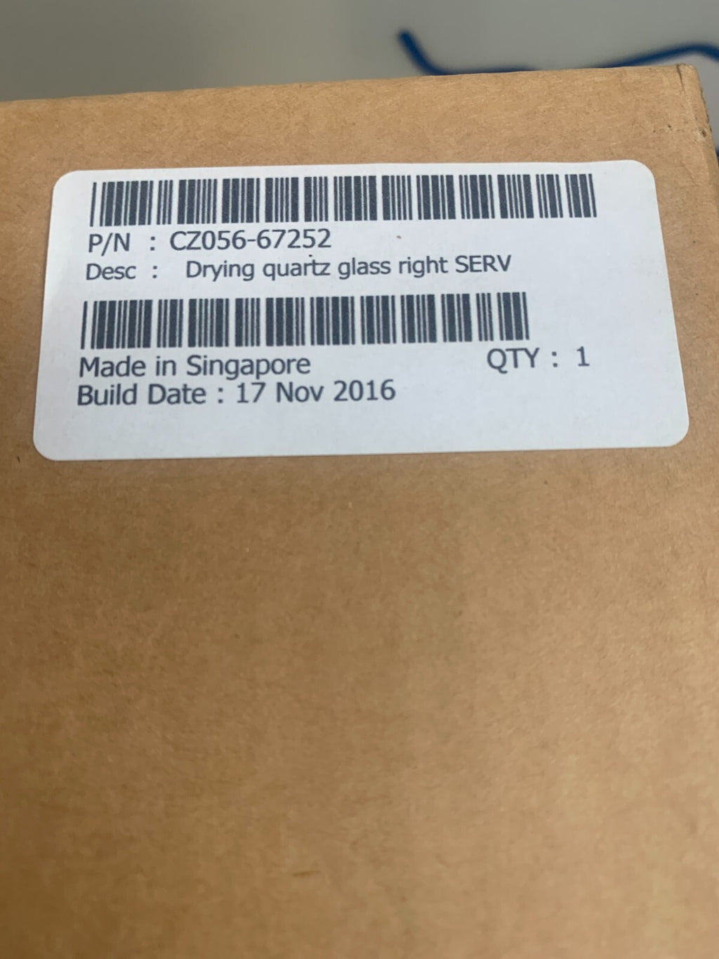 HP Drying Quartz Glass Right Serv  CZ056-67252