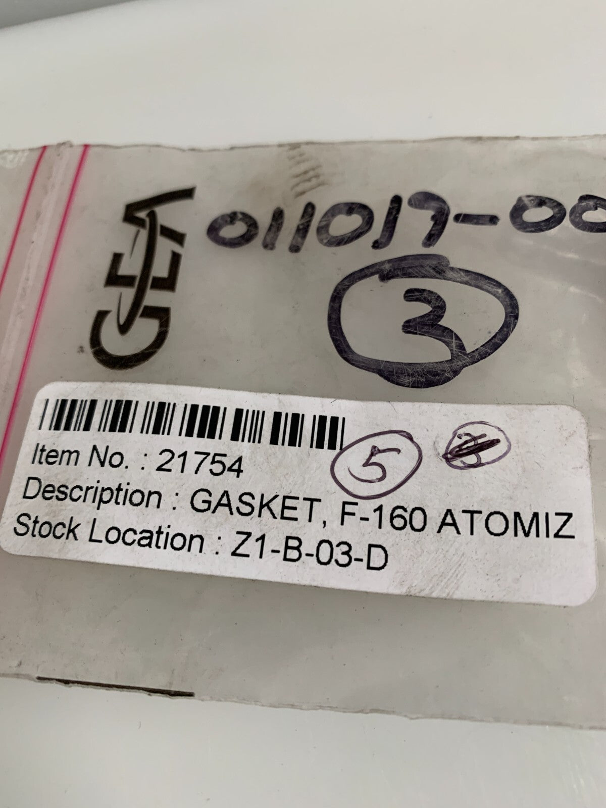 GEA  F-160 Gasket  011019-0001  (Lot of 5)