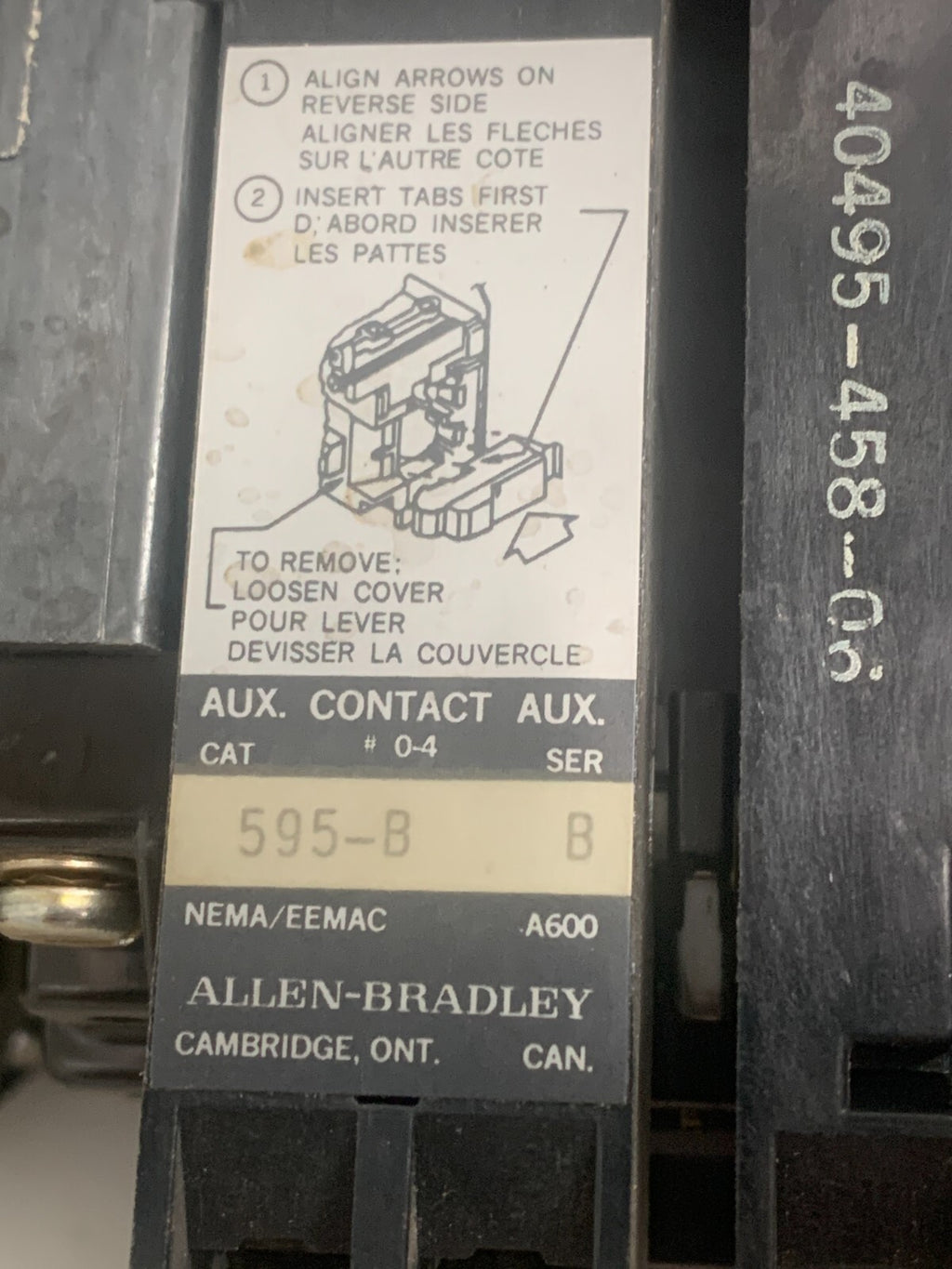 ALLEN BRADLEY SERIES B    Non-Reversing Starter    509-AOD2