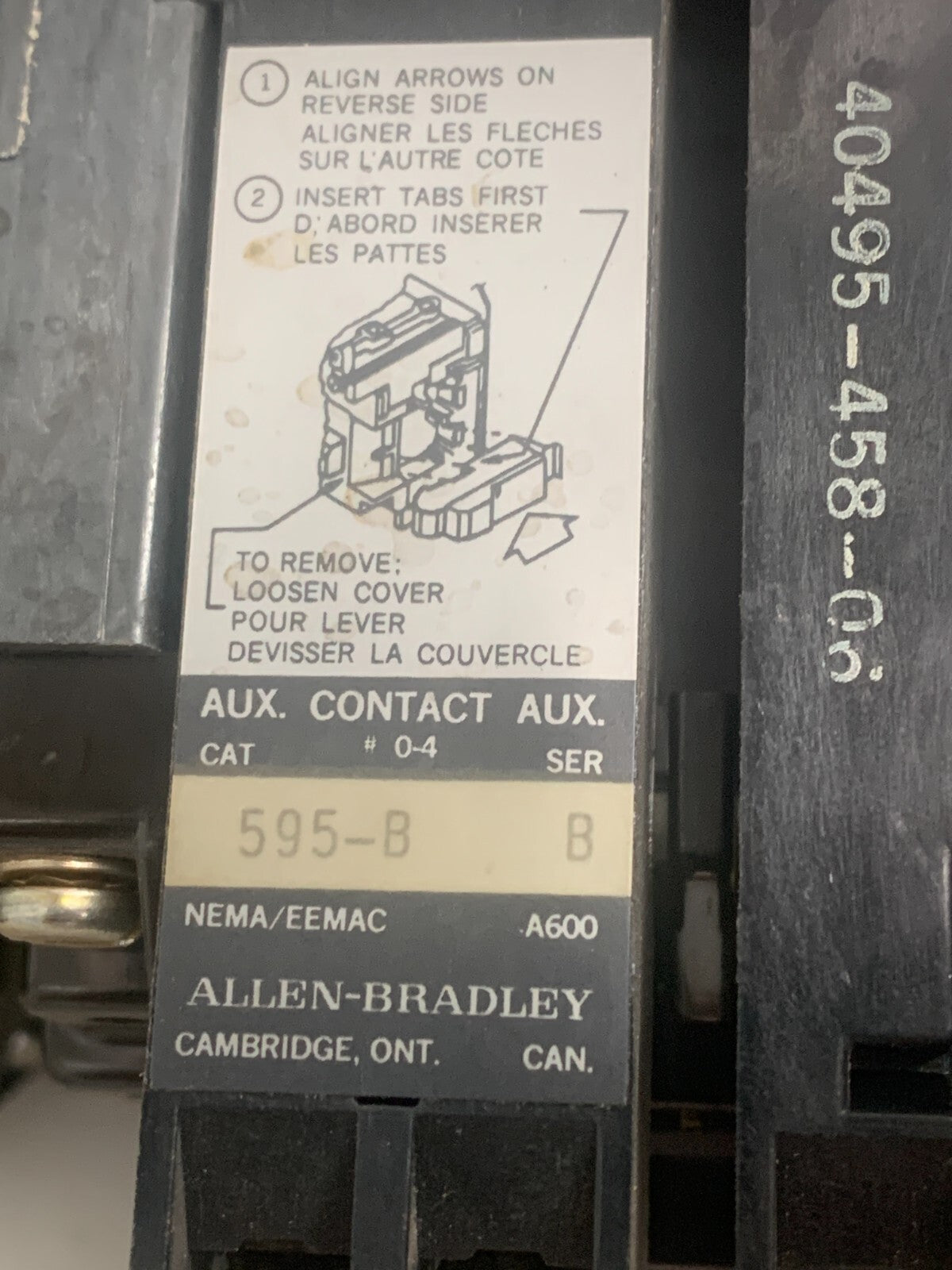 ALLEN BRADLEY SERIES B    Non-Reversing Starter    509-AOD2