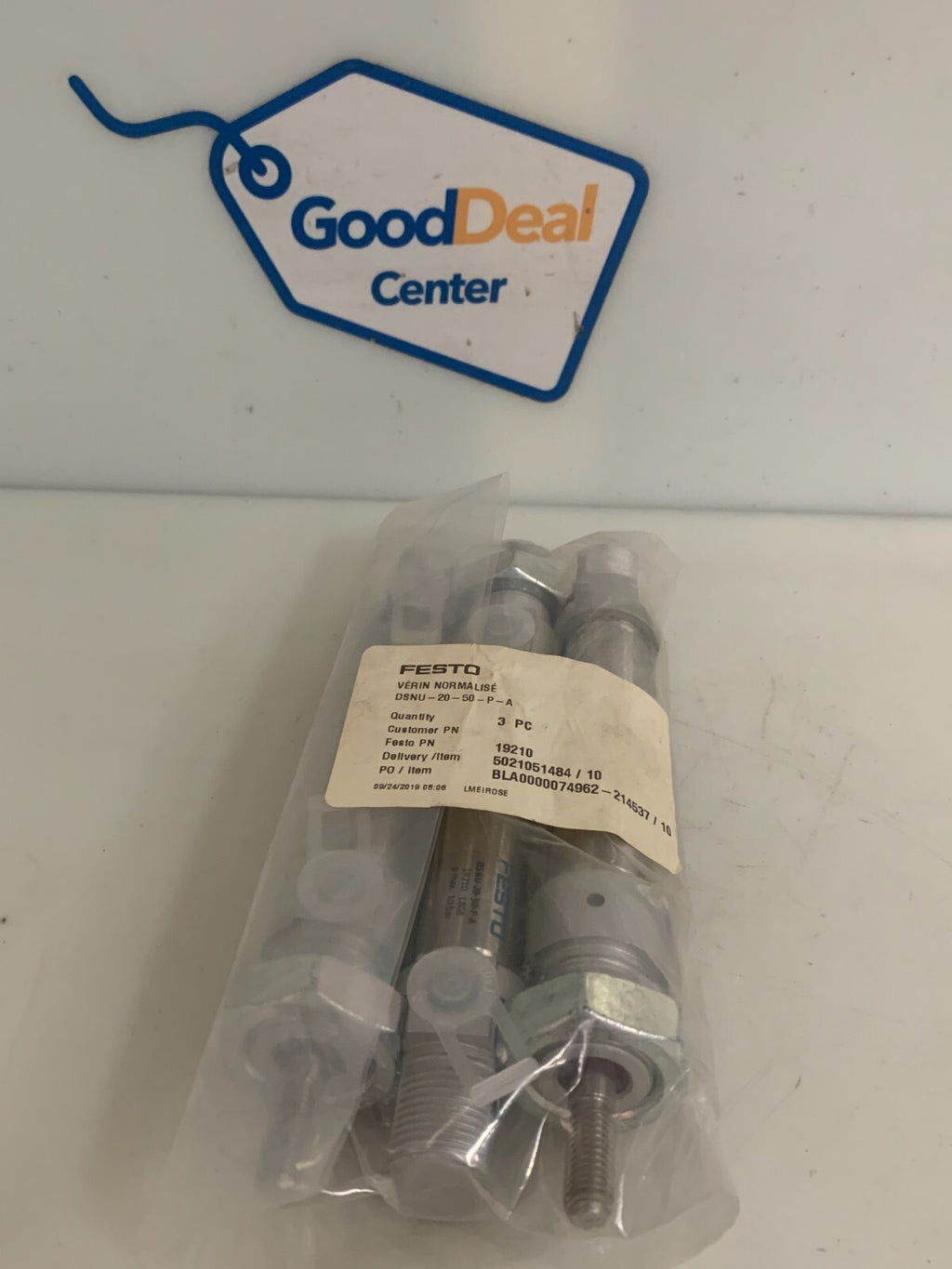LOT OF 3 FESTO STANDARD PNEUMATIC CYLINDER 19210 DSNU-20-50-P-A