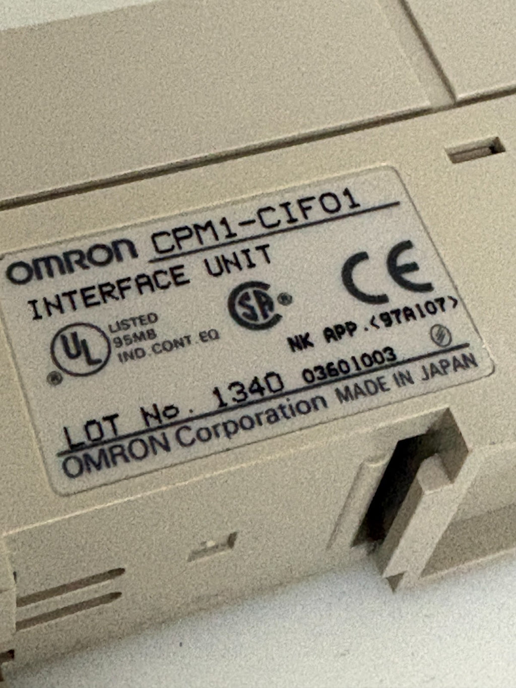 OMRON INTERFACE UNIT CPM1-CIF01