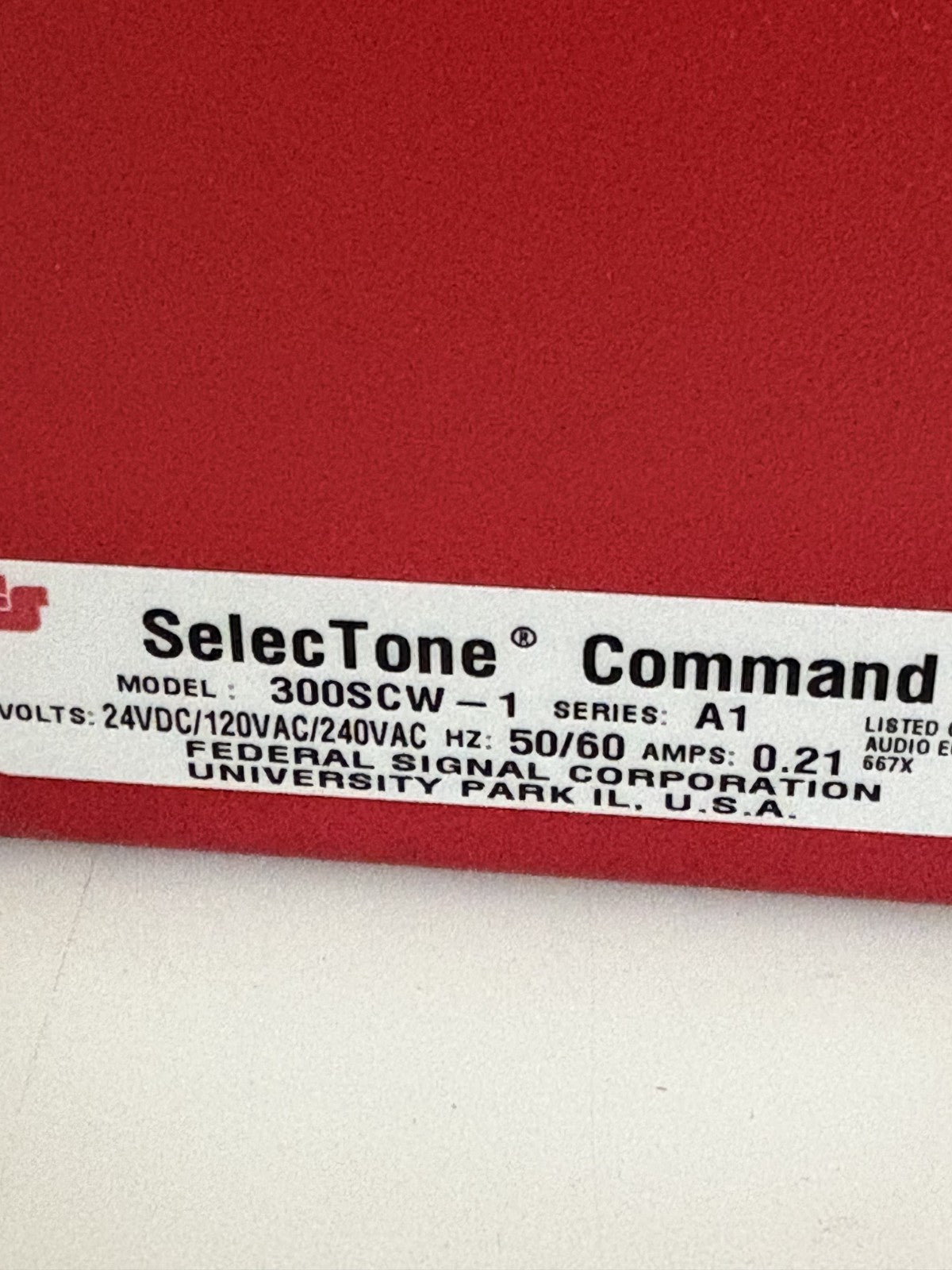 FEDERAL SIGNAL SELECTONE 300 SW-1 WALL MOUNTED COMMAND UNIT3