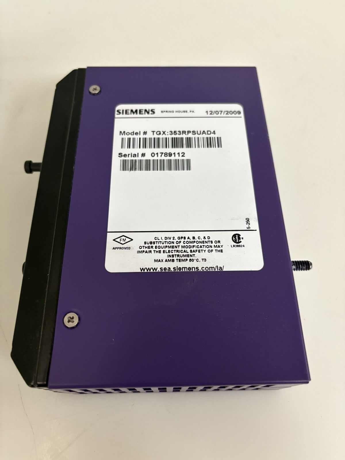 SIEMENS MOORE POWER SUPPLY TGX: 353RPSUAD4