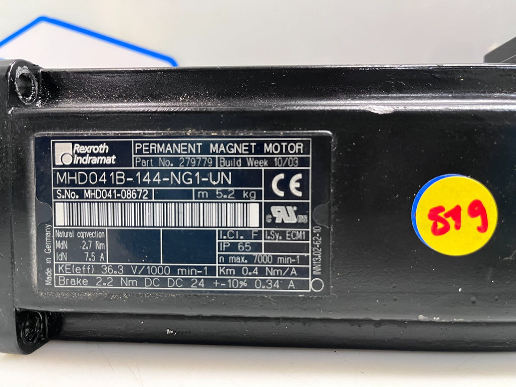 Rexroth Indramat MHD041B-144-NG1-UN Synchronous Motor1
