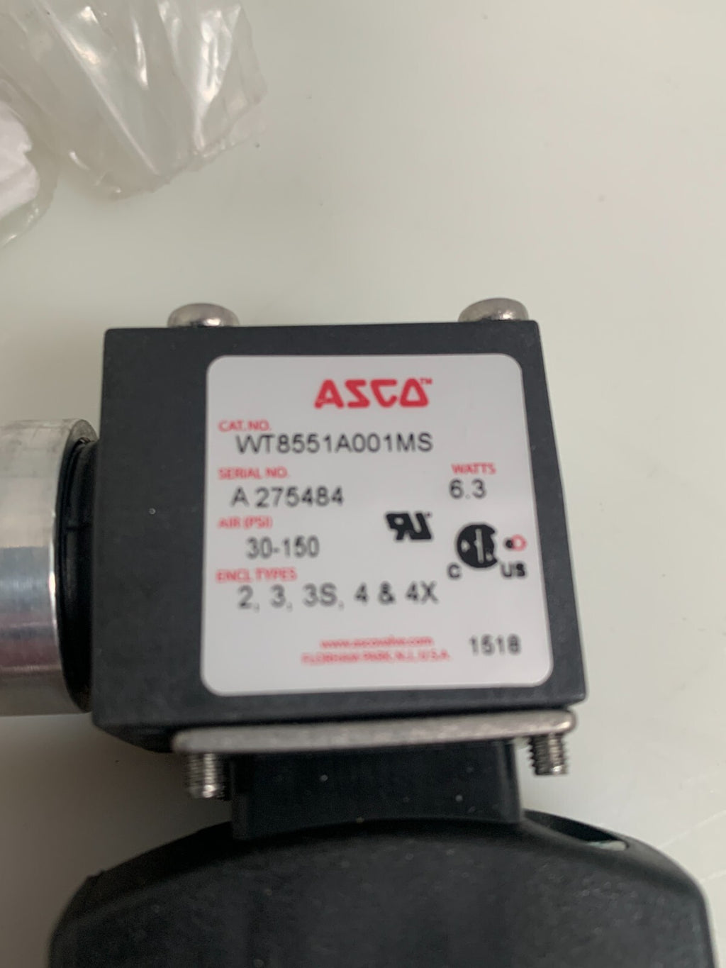 ASCO 8551 Solenoid Valve 8551A001MS3