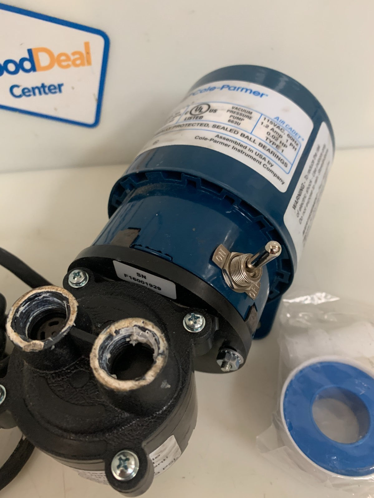 COLE-PARMER AIR CADET VACUUM PRESSURE PUMP #420-1901-00FK1