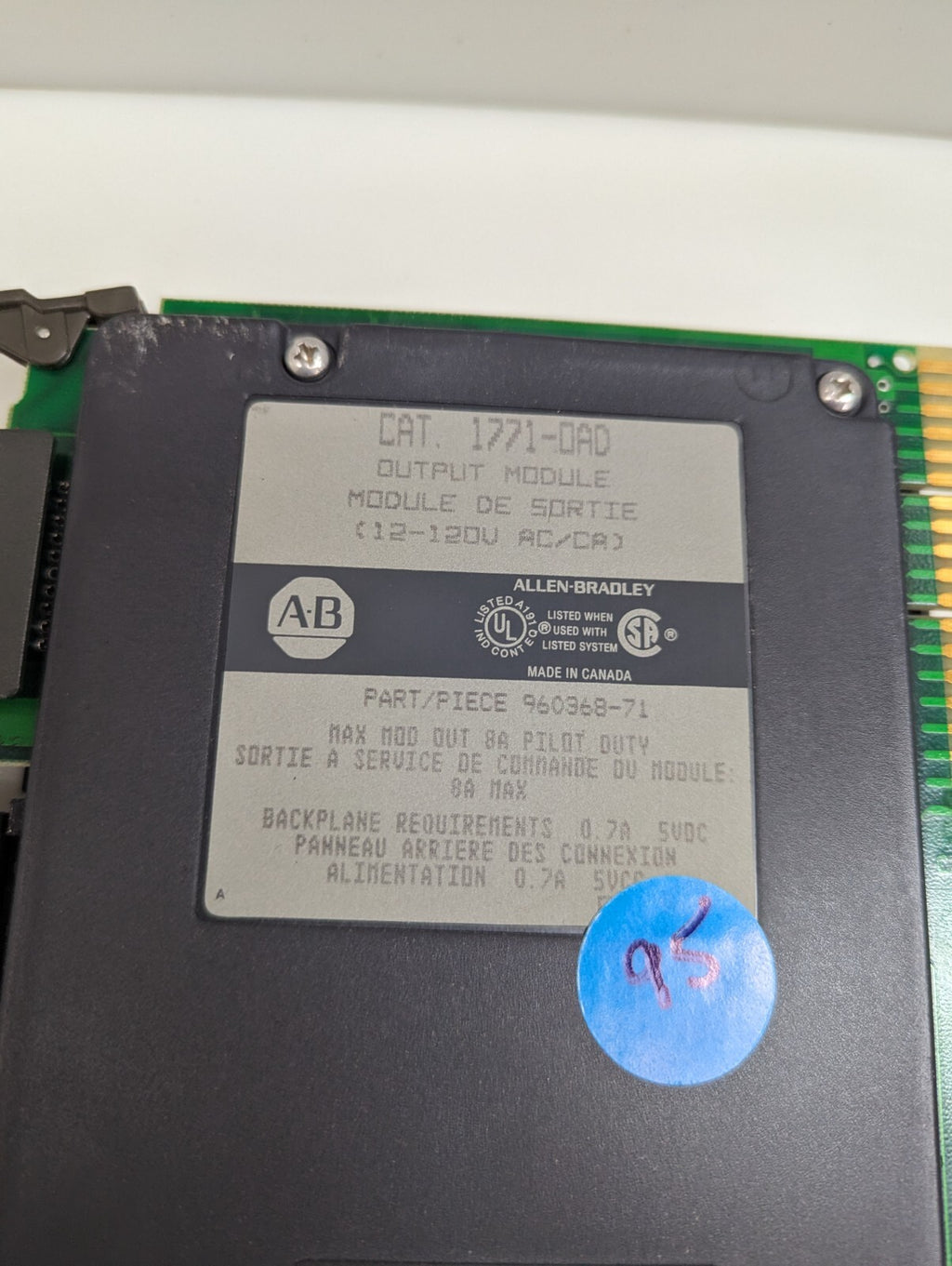 Allen-Bradley 1771-OAD Output Module 12-120V AC
