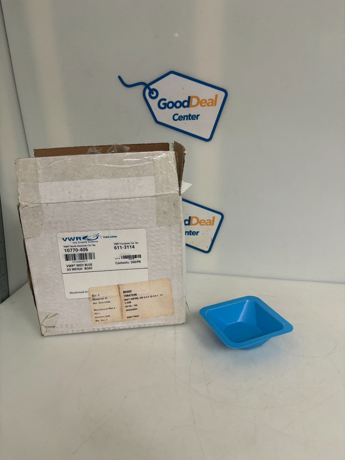 VWR MED SQUARE WEIGH BOAT 100ML #10770-406 EUR #611-3114 500/BOX0