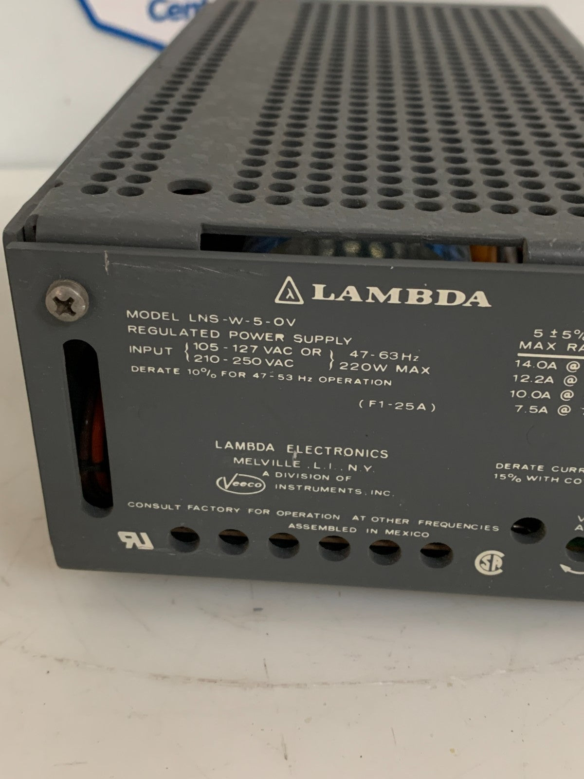LAMBDA POWER SUPPLY LNS-W-5-OV